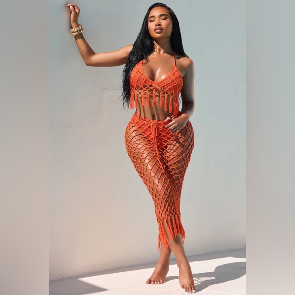 Fashion Nova

Day In Dubai 2 Piece Cover Up Set - Orange